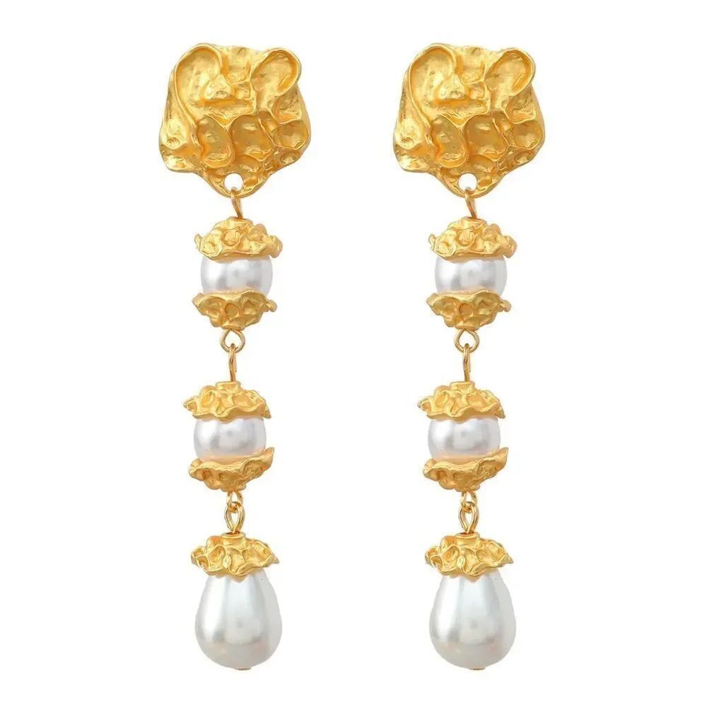 pearl drop earrings N955